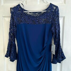NWT navy blue dress with sequins